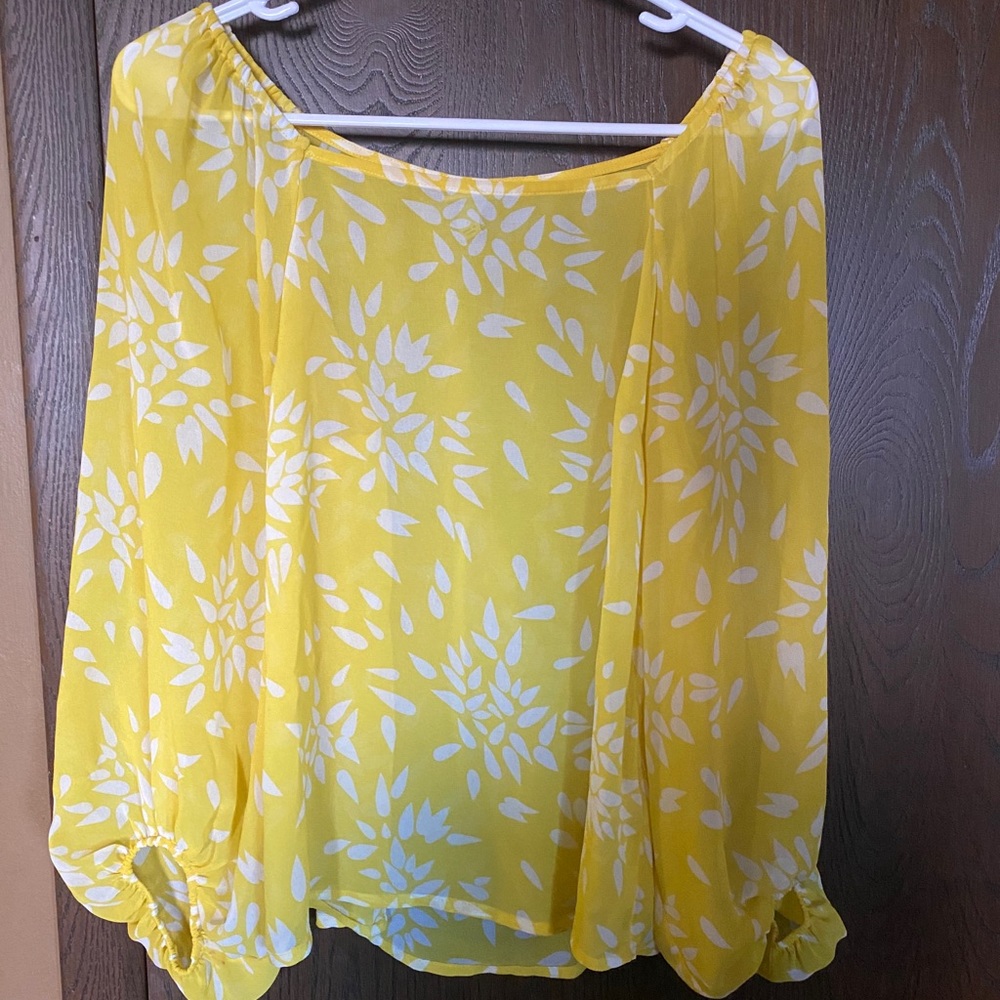 This brightly colored blouse! (: